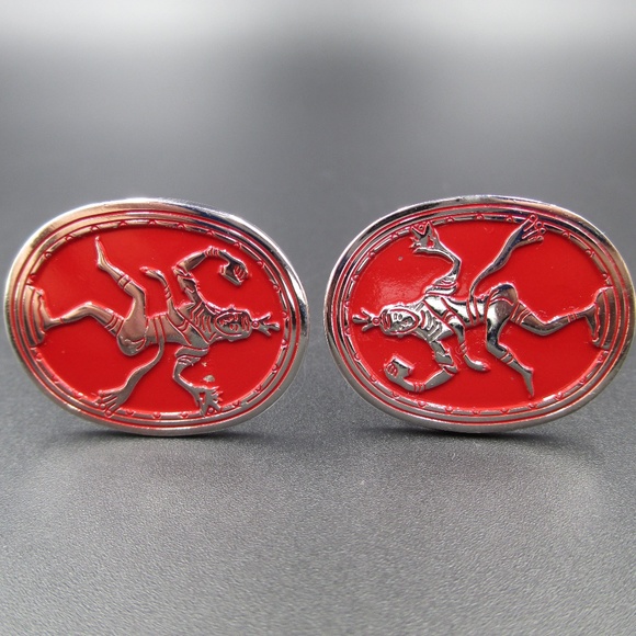 Other - Vintage Red Shiva God Cuff Links